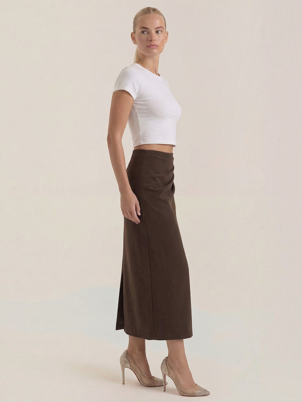 Elsie Jupe Longue Taille Haute