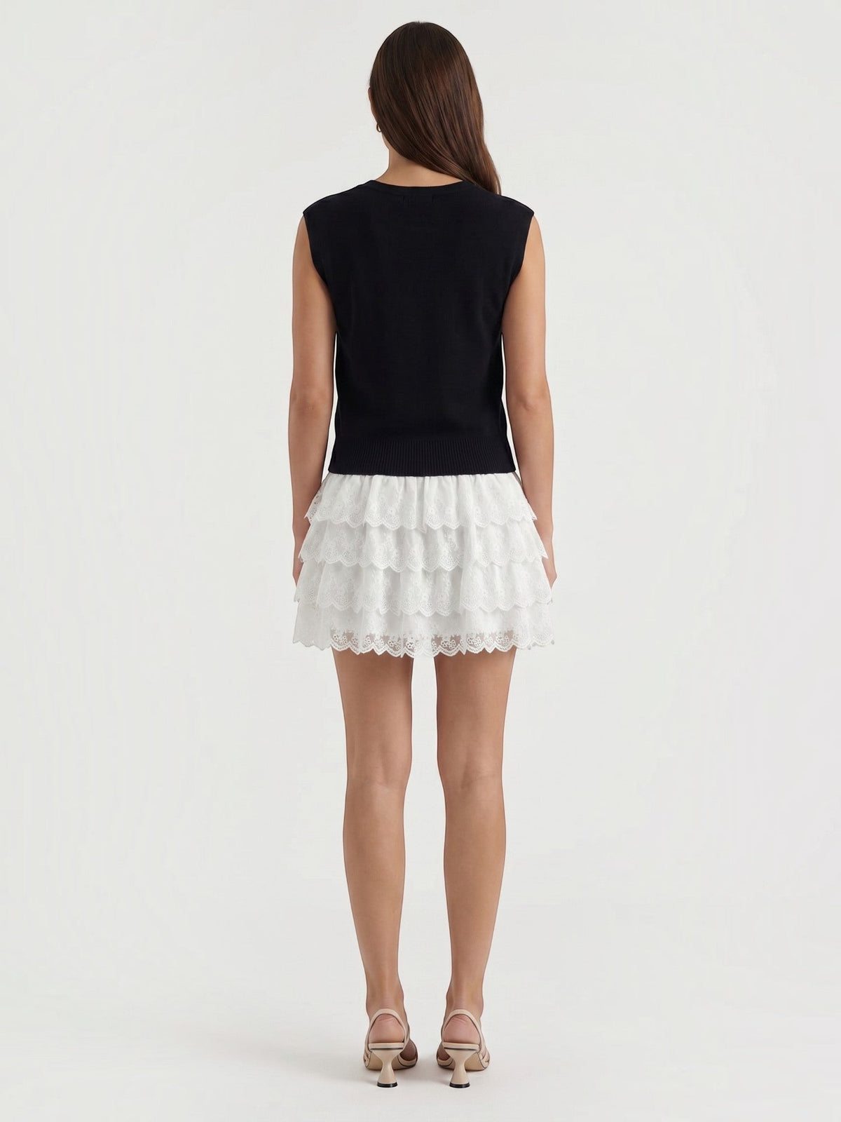 Elyse Jupe Courte Broderie Anglaise