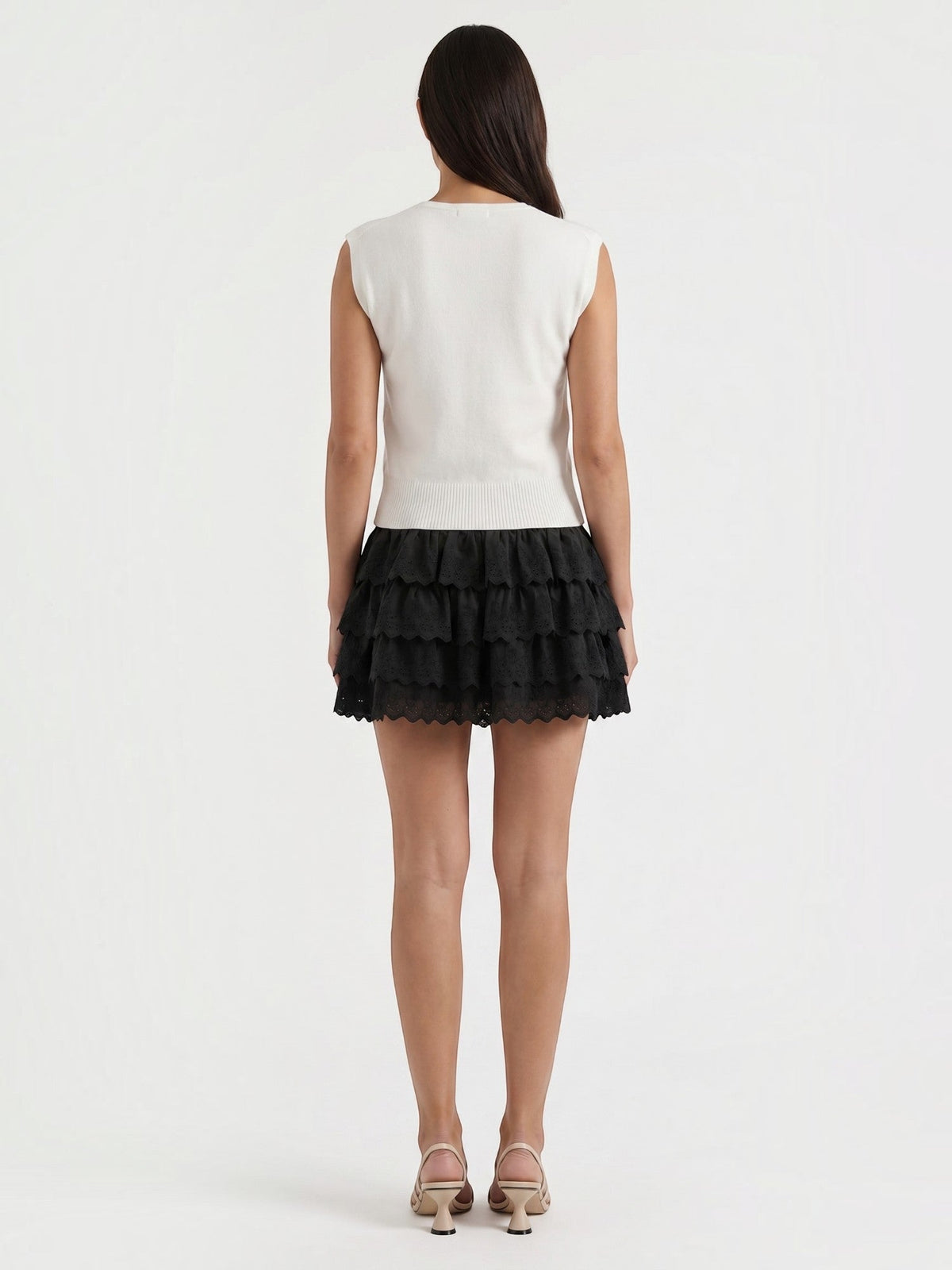 Elyse Jupe Courte Broderie Anglaise