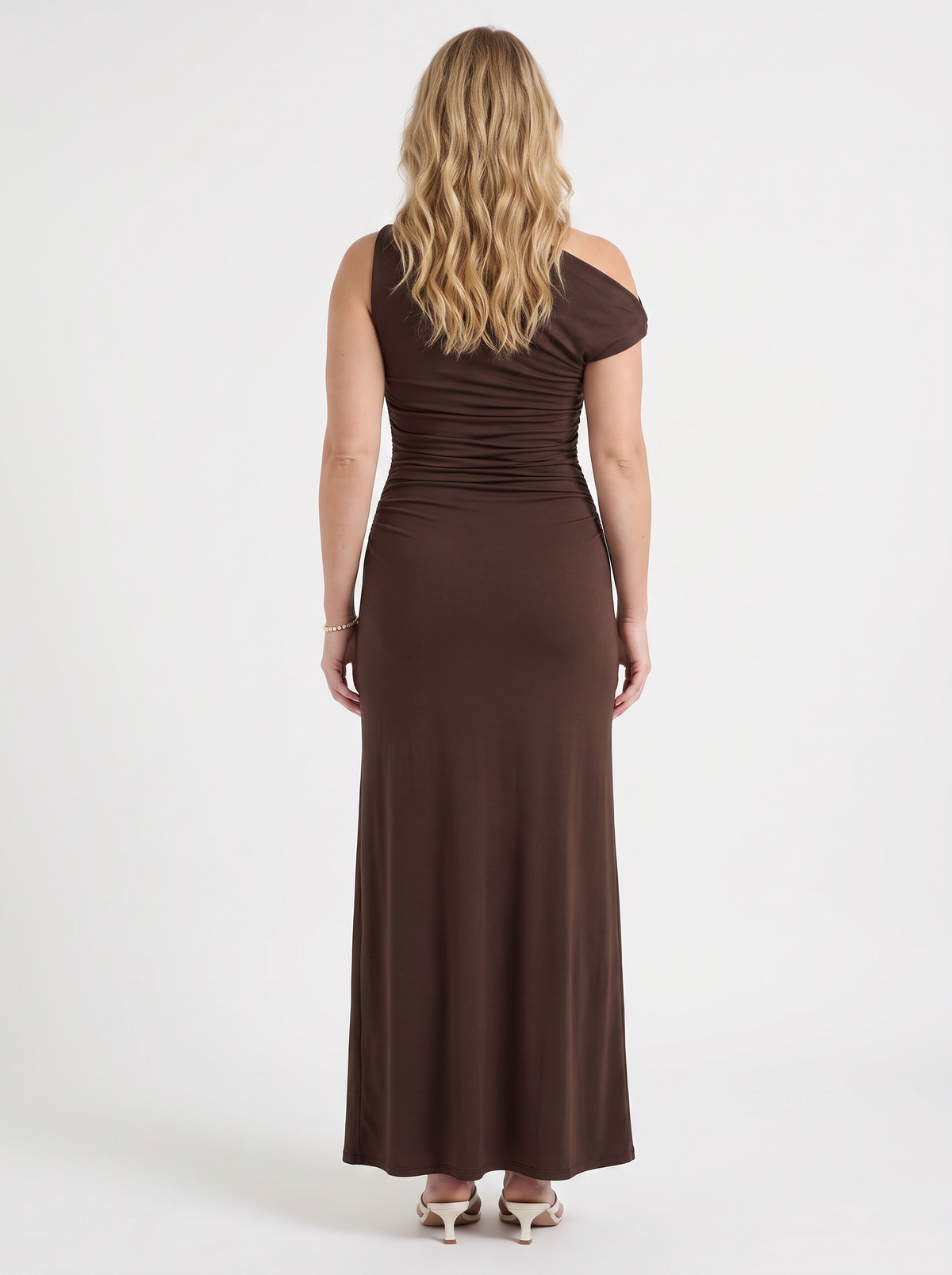 Enid Robe Longue Asymétrique À Épaule Unique