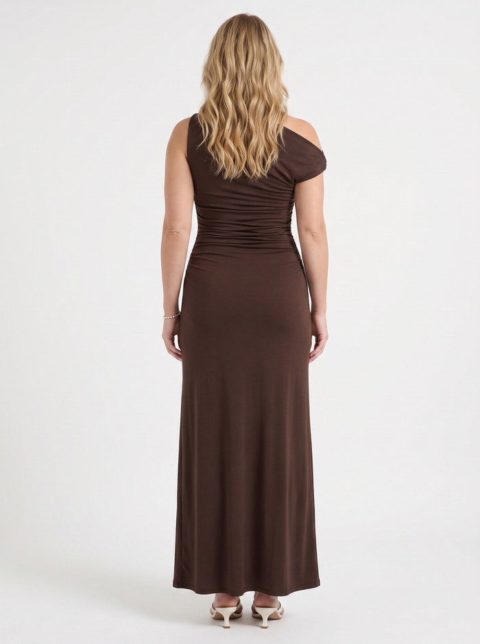 Enid Robe Longue Asymétrique À Épaule Unique