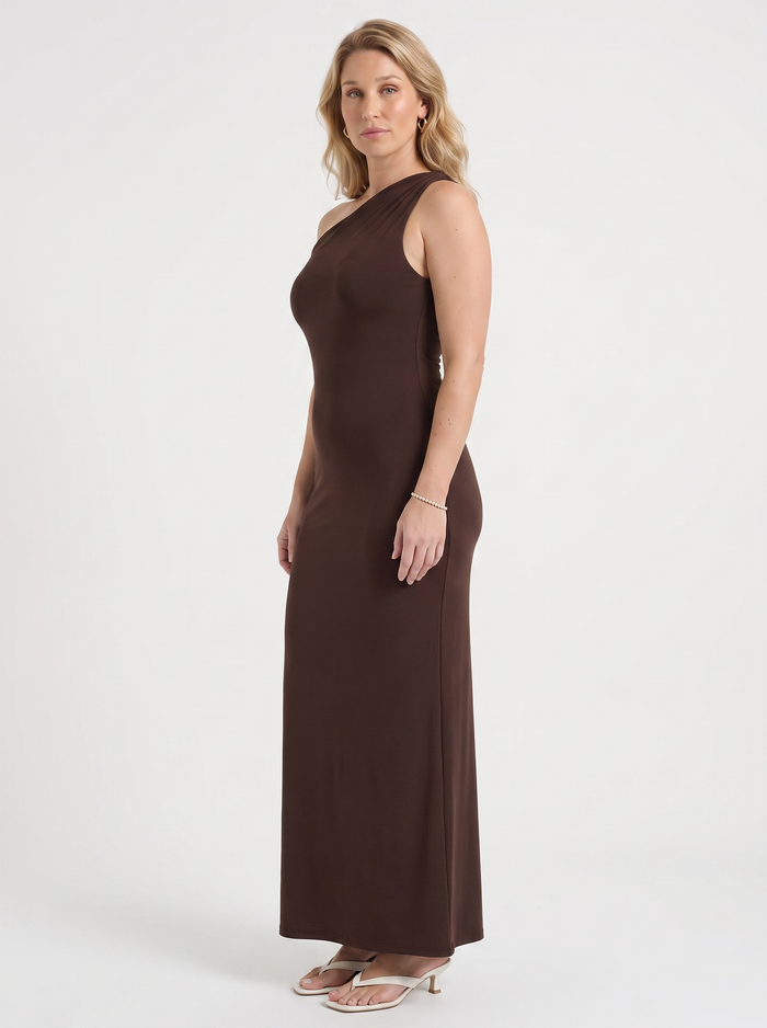 Enid Robe Longue Asymétrique À Épaule Unique