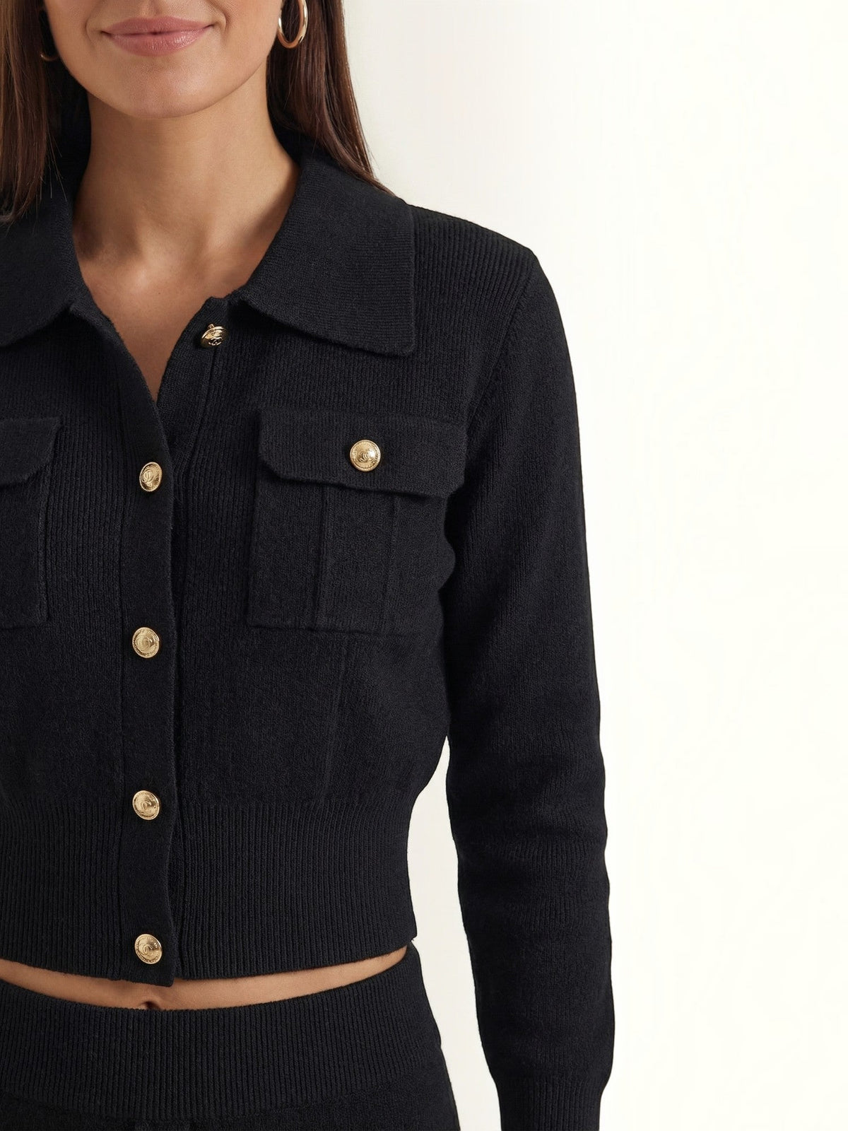 Evelyn Ensemble En Maille Avec Veste Et Jupe Longue