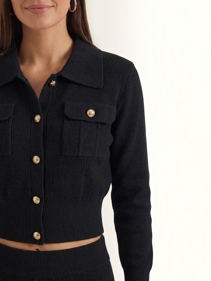 Evelyn Ensemble En Maille Avec Veste Et Jupe Longue