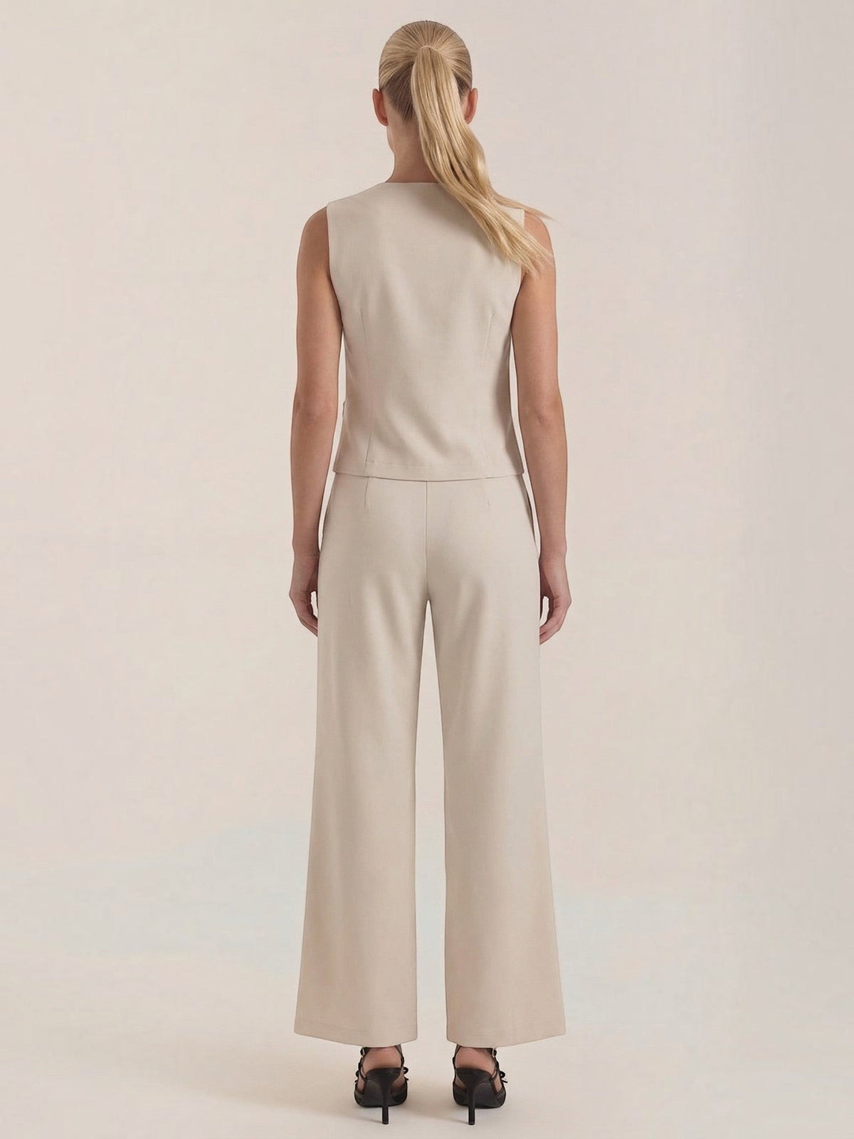 Ginger Ensemble Tailleur Avec Gilet Cintré Et Pantalon