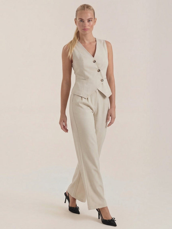 Ginger Ensemble Tailleur Avec Gilet Cintré Et Pantalon