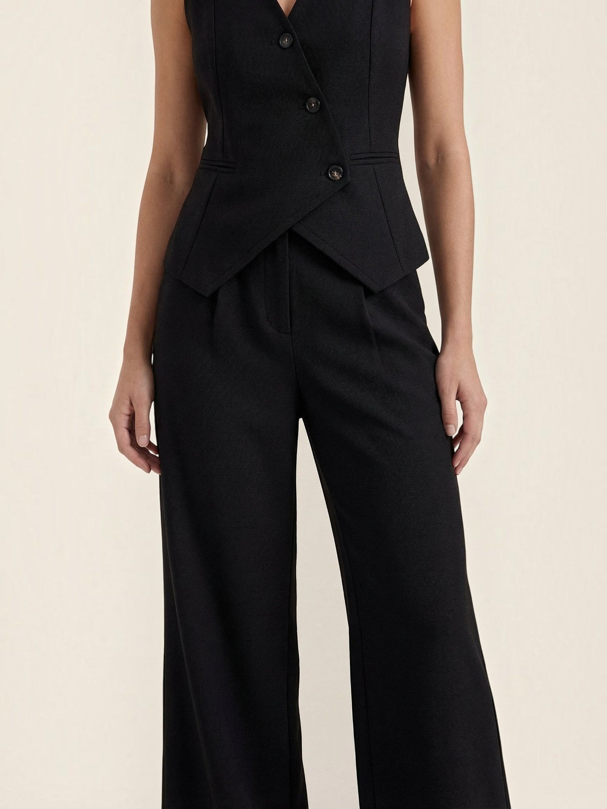 Ginger Ensemble Tailleur Avec Gilet Cintré Et Pantalon
