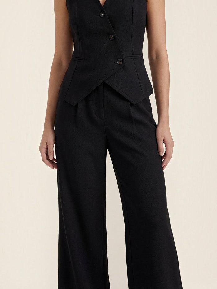Ginger Ensemble Tailleur Avec Gilet Cintré Et Pantalon