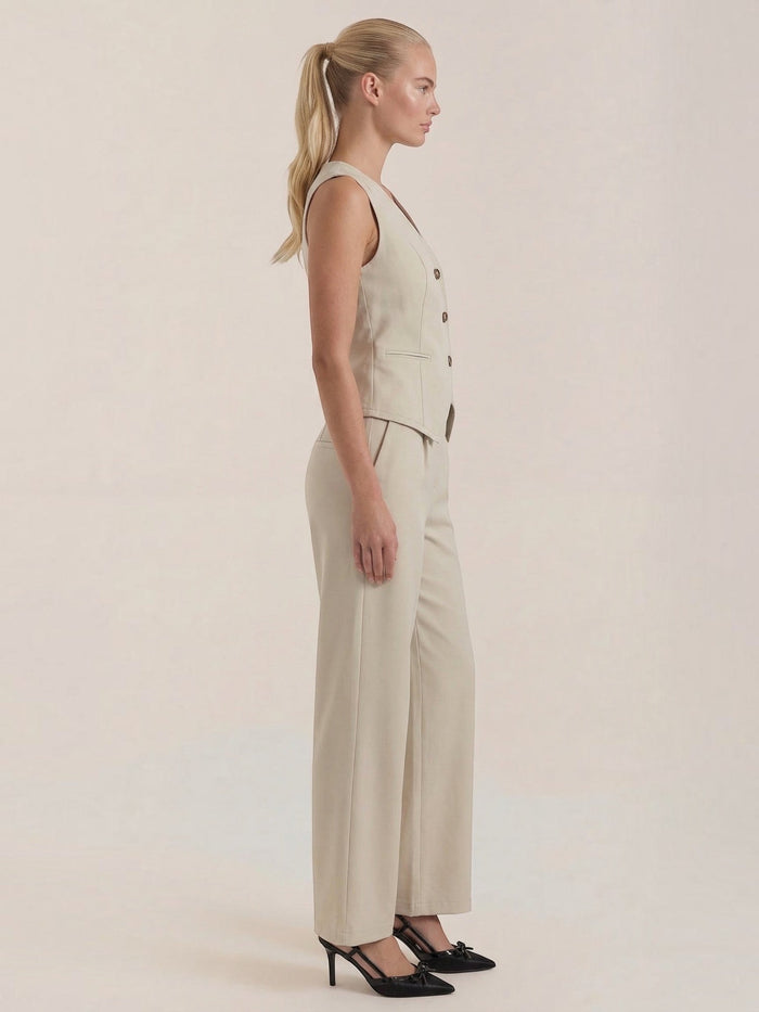 Ginger Ensemble Tailleur Avec Gilet Cintré Et Pantalon