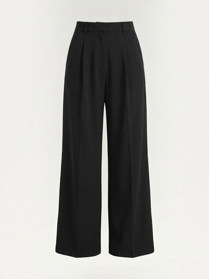 Hazel Pantalon Large Taille Haute