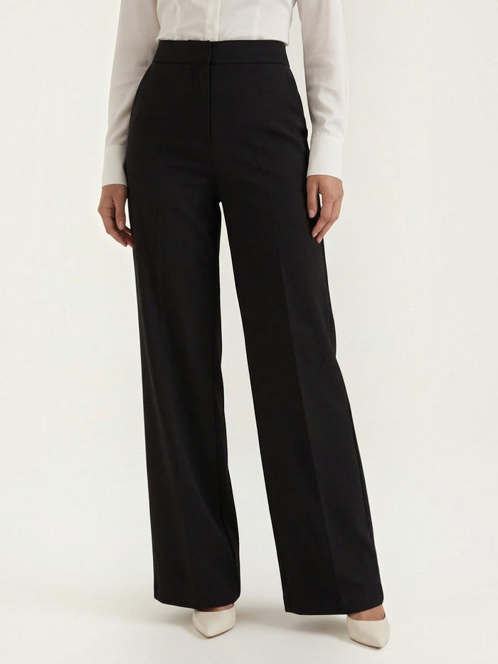 Hazel Pantalon Large Taille Haute