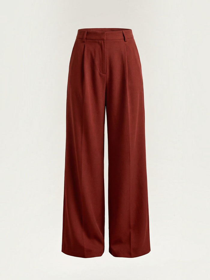 Hazel Pantalon Large Taille Haute