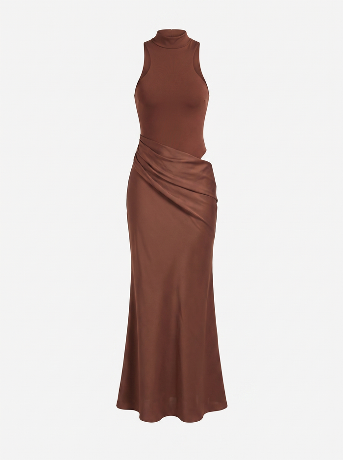 Hester Robe Longue Col Roulé