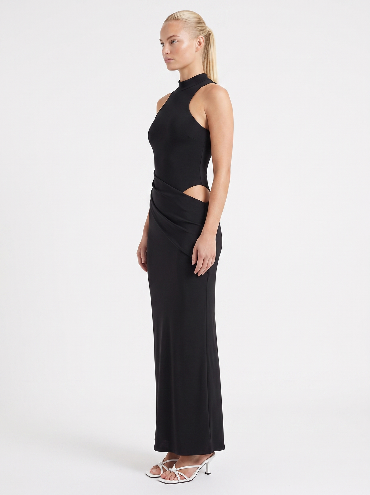 Hester Robe Longue Col Roulé