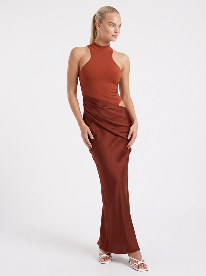 Hester Robe Longue Col Roulé
