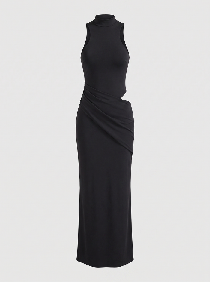 Hester Robe Longue Col Roulé