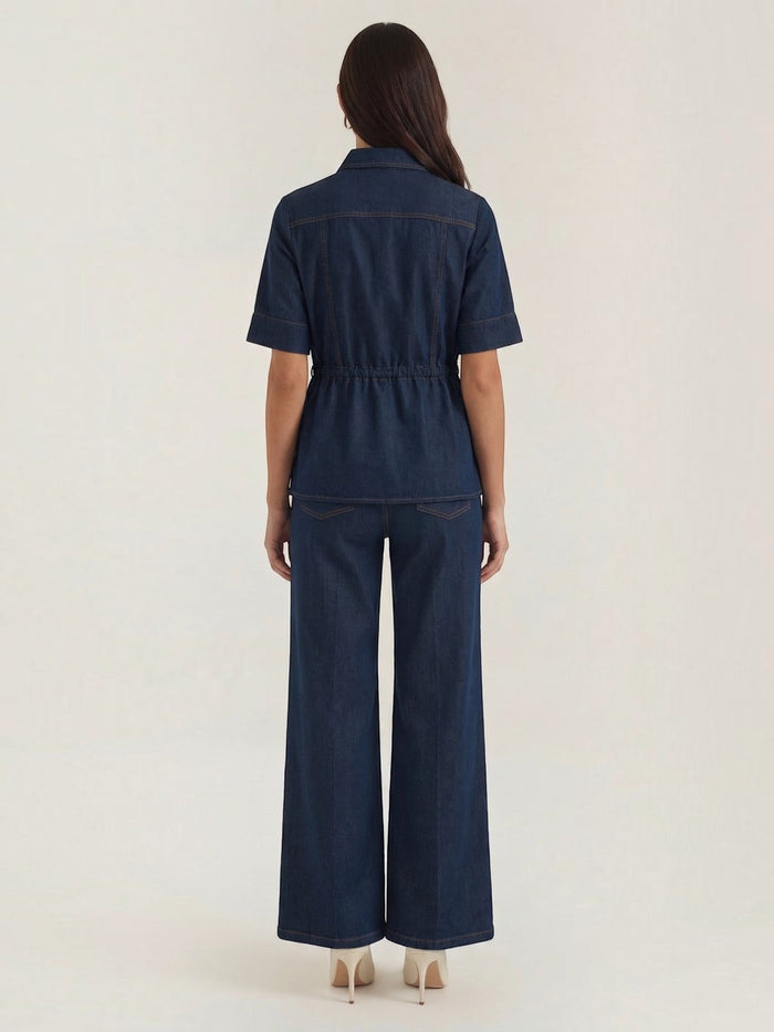 Jade Pantalon Effet Denim