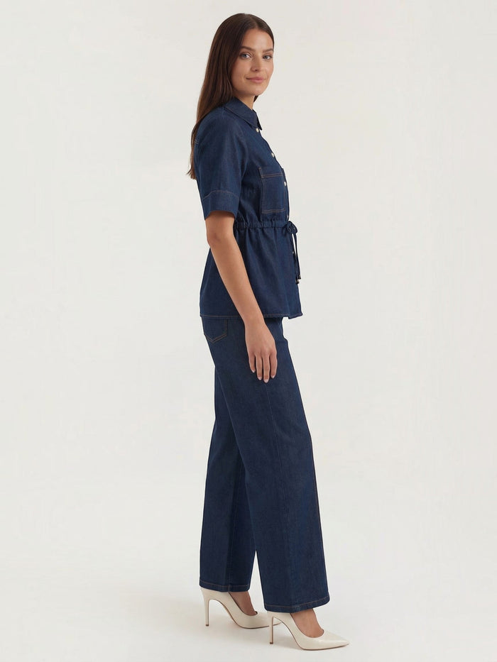 Jade Pantalon Effet Denim