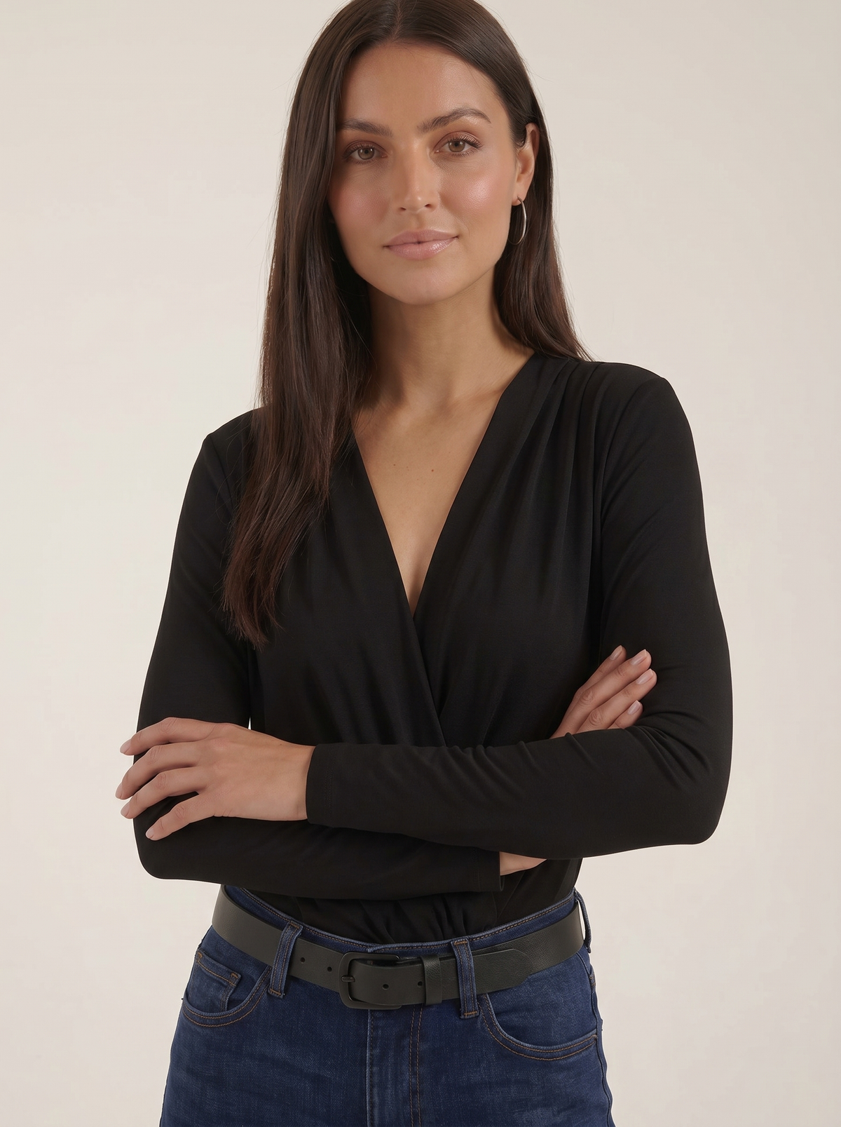 Joanne Haut À Décolleté Croisé Drapé