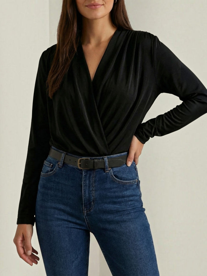 Joanne Haut À Décolleté Croisé Drapé