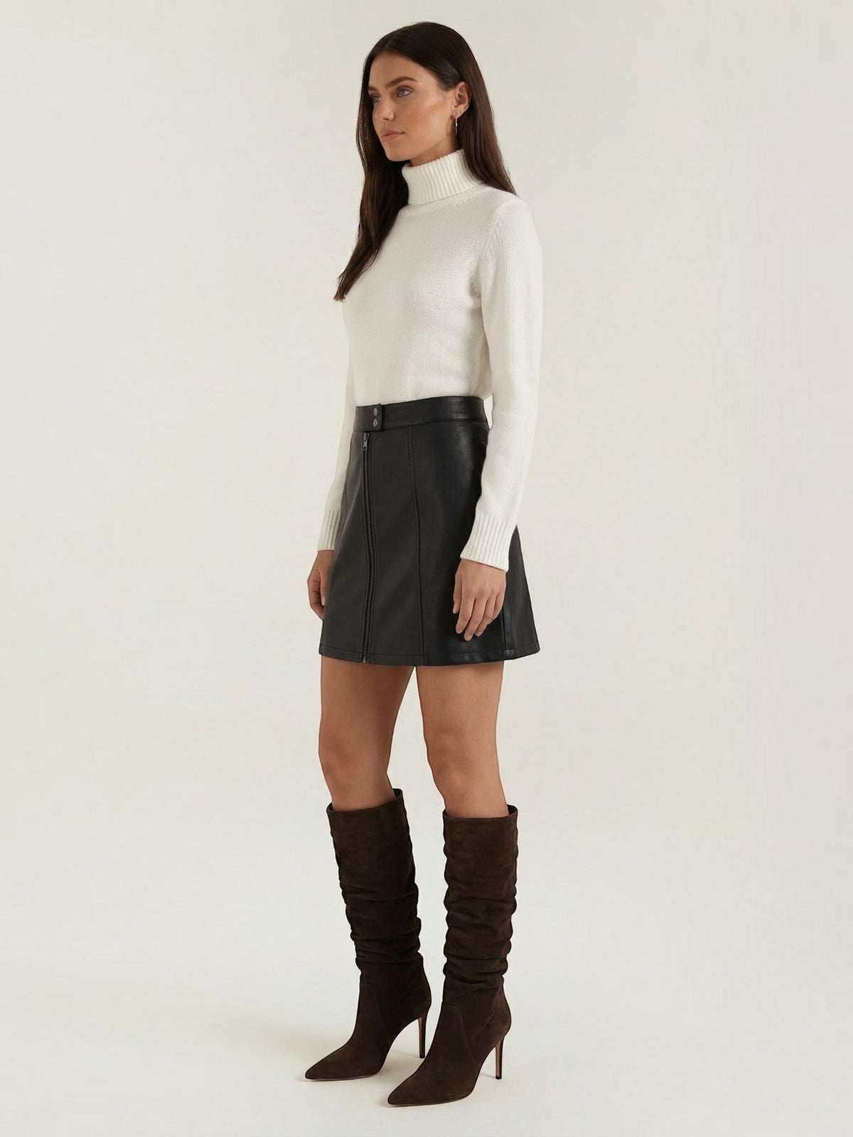 Jocelyn Jupe Courte Effet Cuir