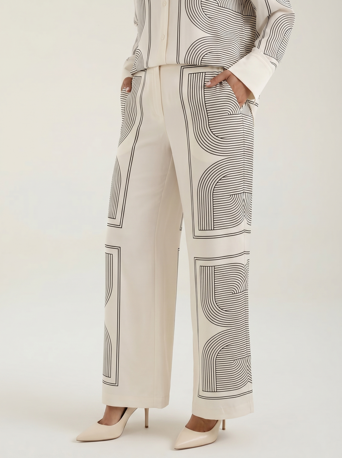 Jude Pantalon À Motif Géométrique