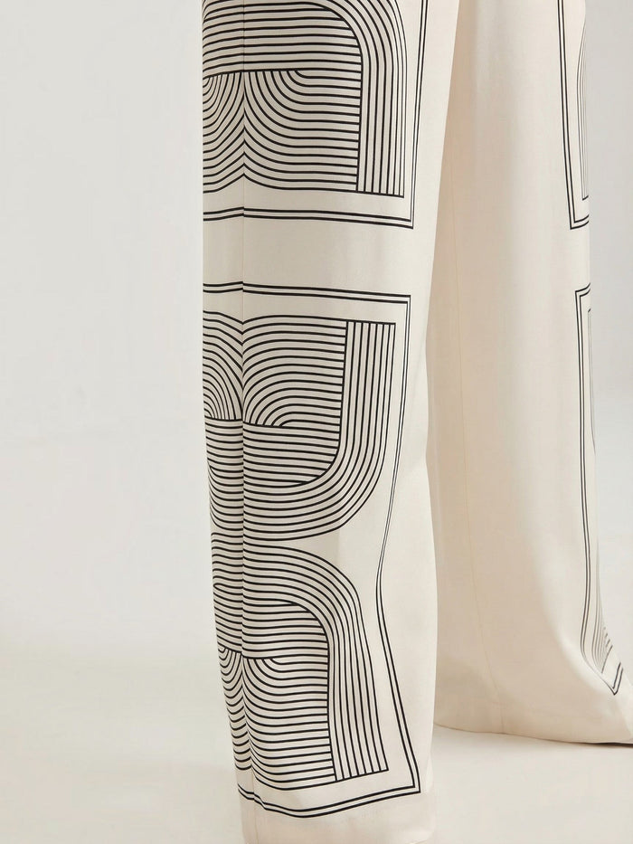 Jude Pantalon À Motif Géométrique