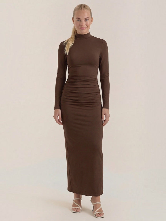 Krista Robe Longue À Col Roulé