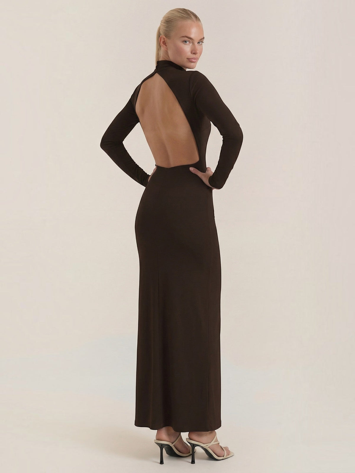 Krista Robe Longue À Col Roulé