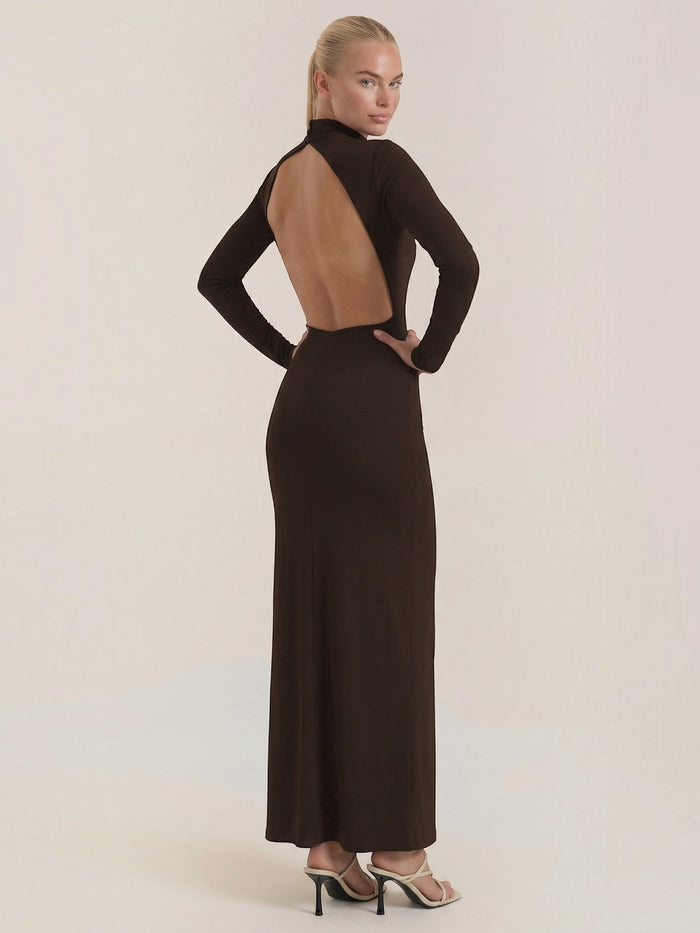 Krista Robe Longue À Col Roulé