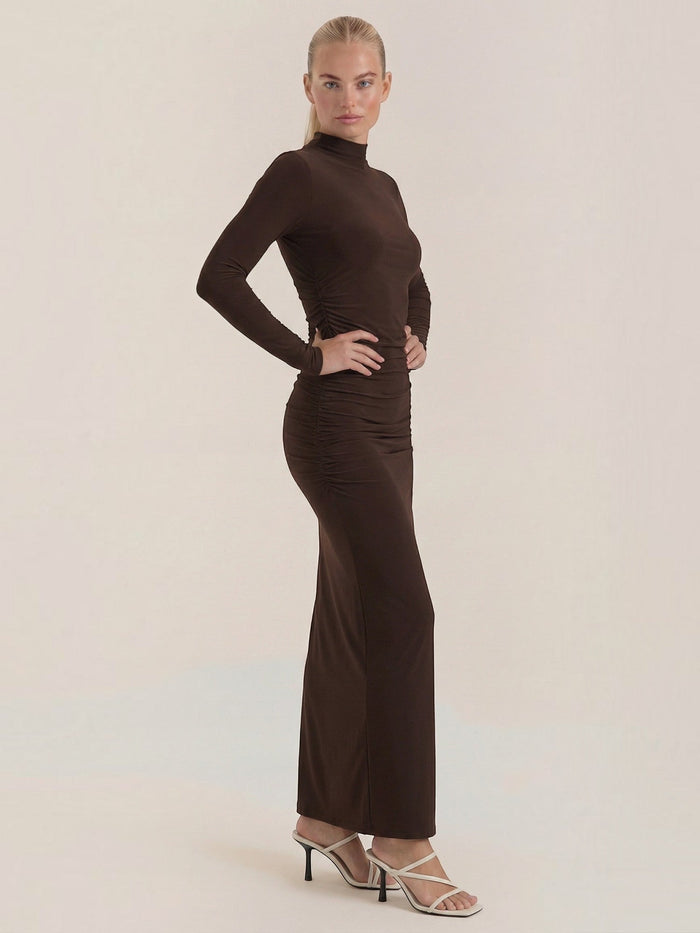 Krista Robe Longue À Col Roulé
