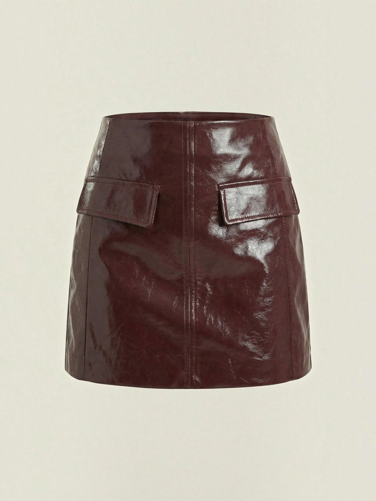 Lena Jupe Courte Effet Cuir Laqué