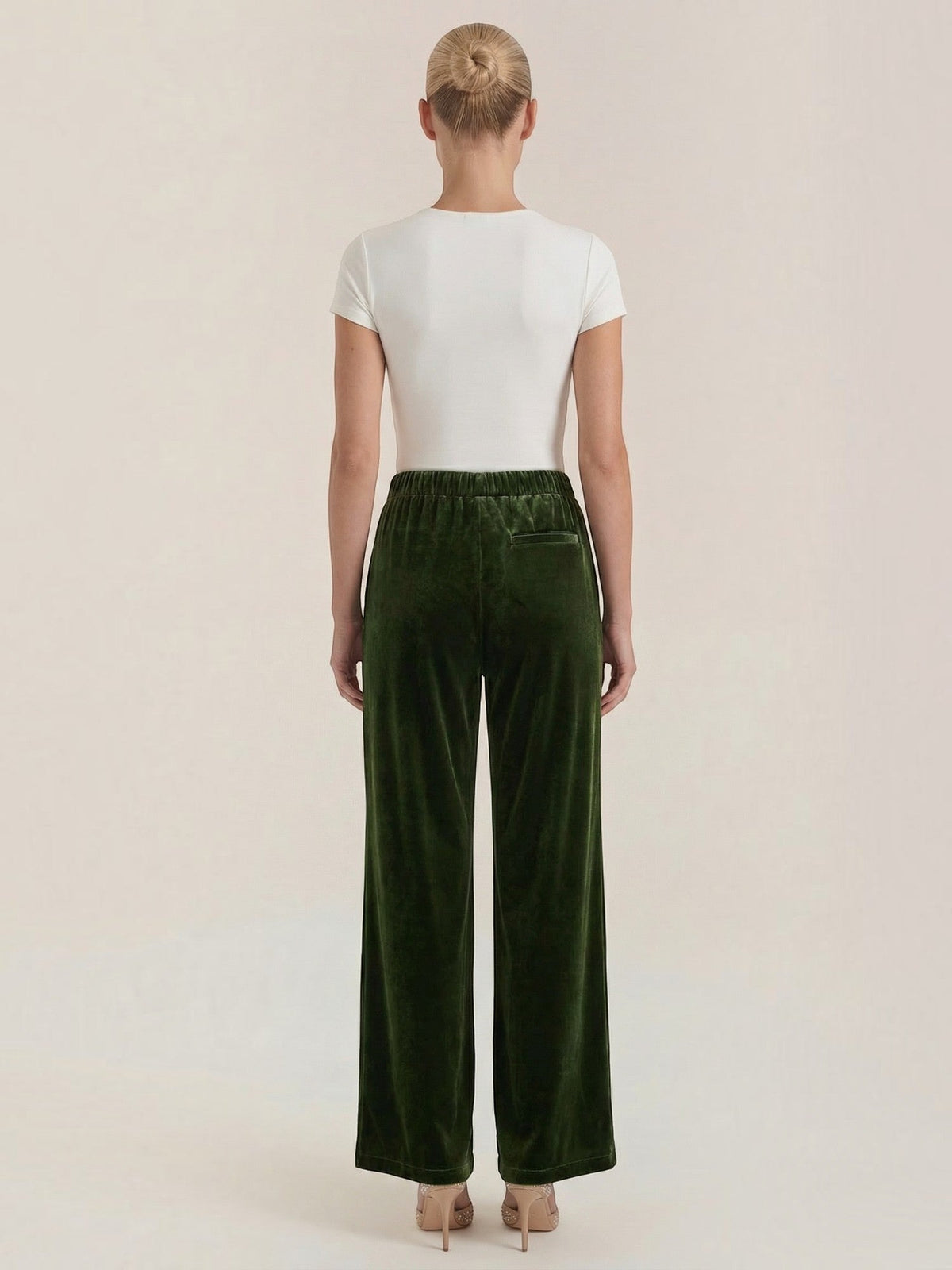 Nadine Pantalon À Tissu Brillant