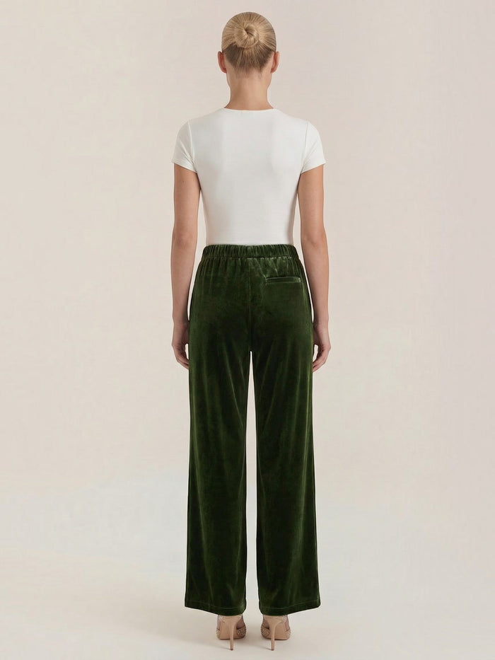 Nadine Pantalon À Tissu Brillant