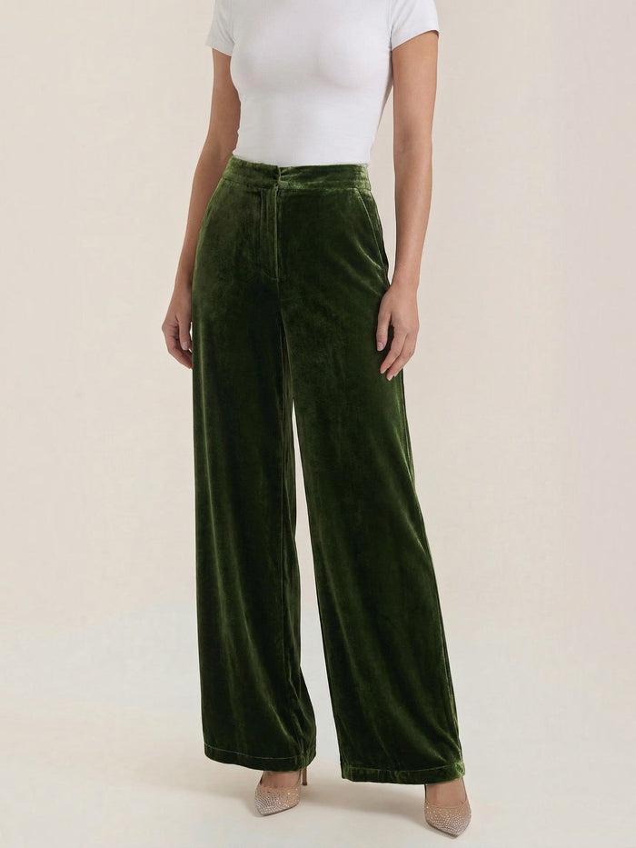 Nadine Pantalon À Tissu Brillant