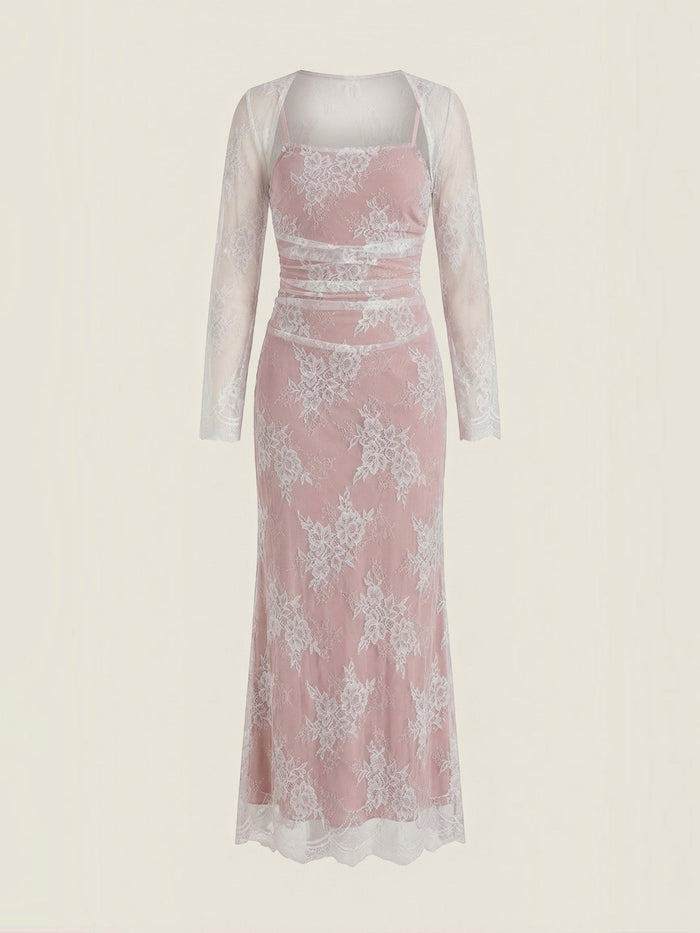 Nerissa Robe Longue En Dentelle