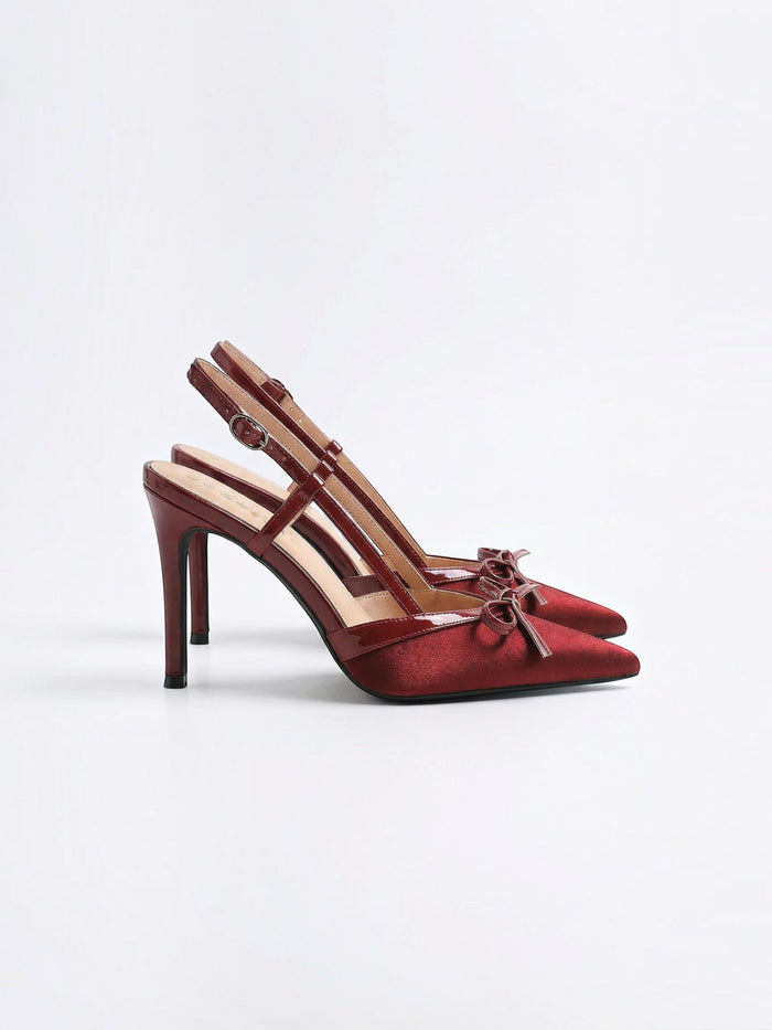 Rebecca Escarpin Satin Avec Nœud
