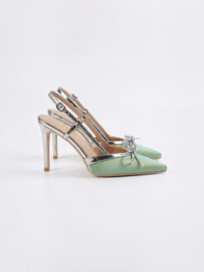 Rebecca Escarpin Satin Avec Nœud