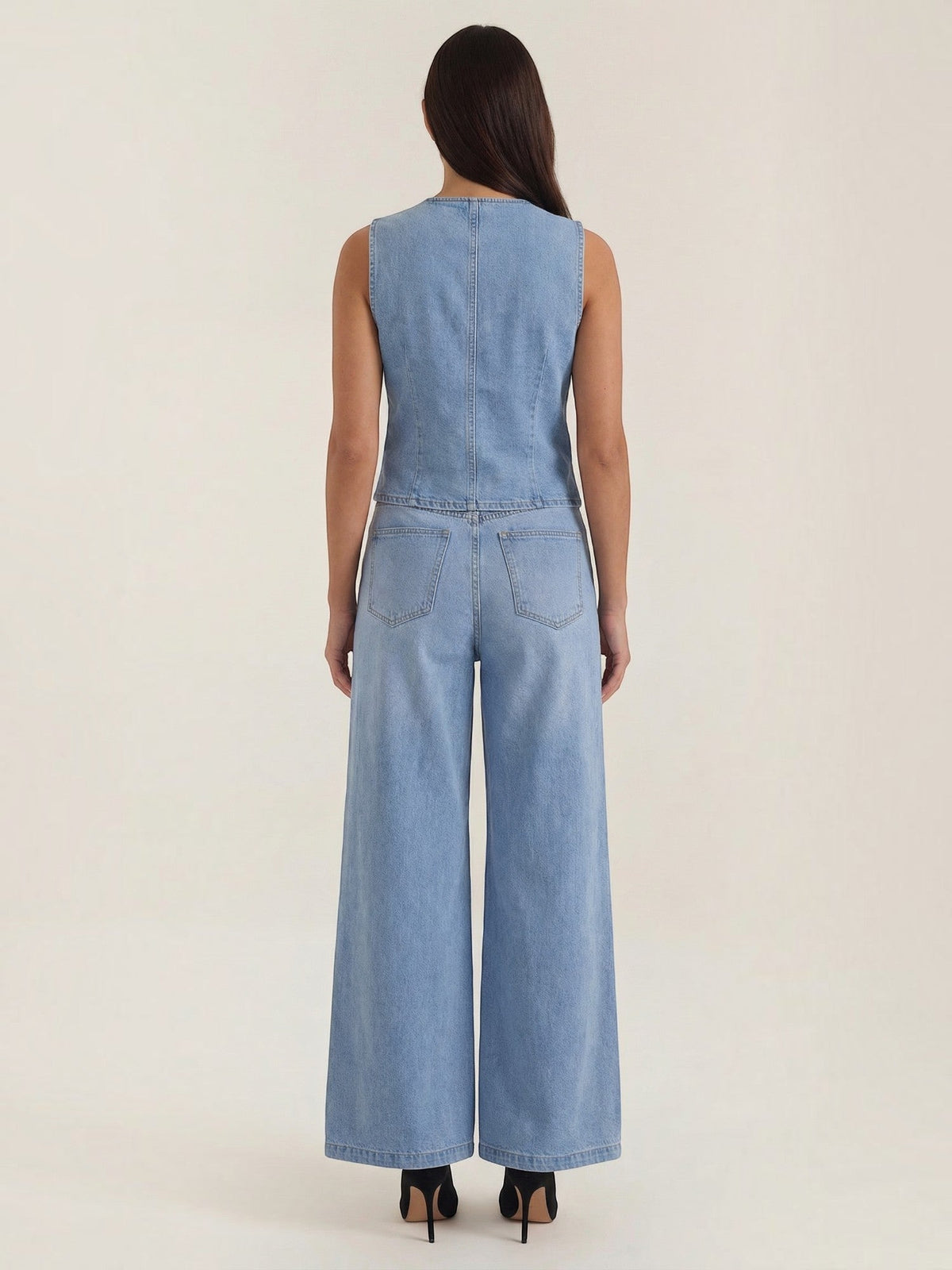 Rhonda Ensemble En Denim De Coton