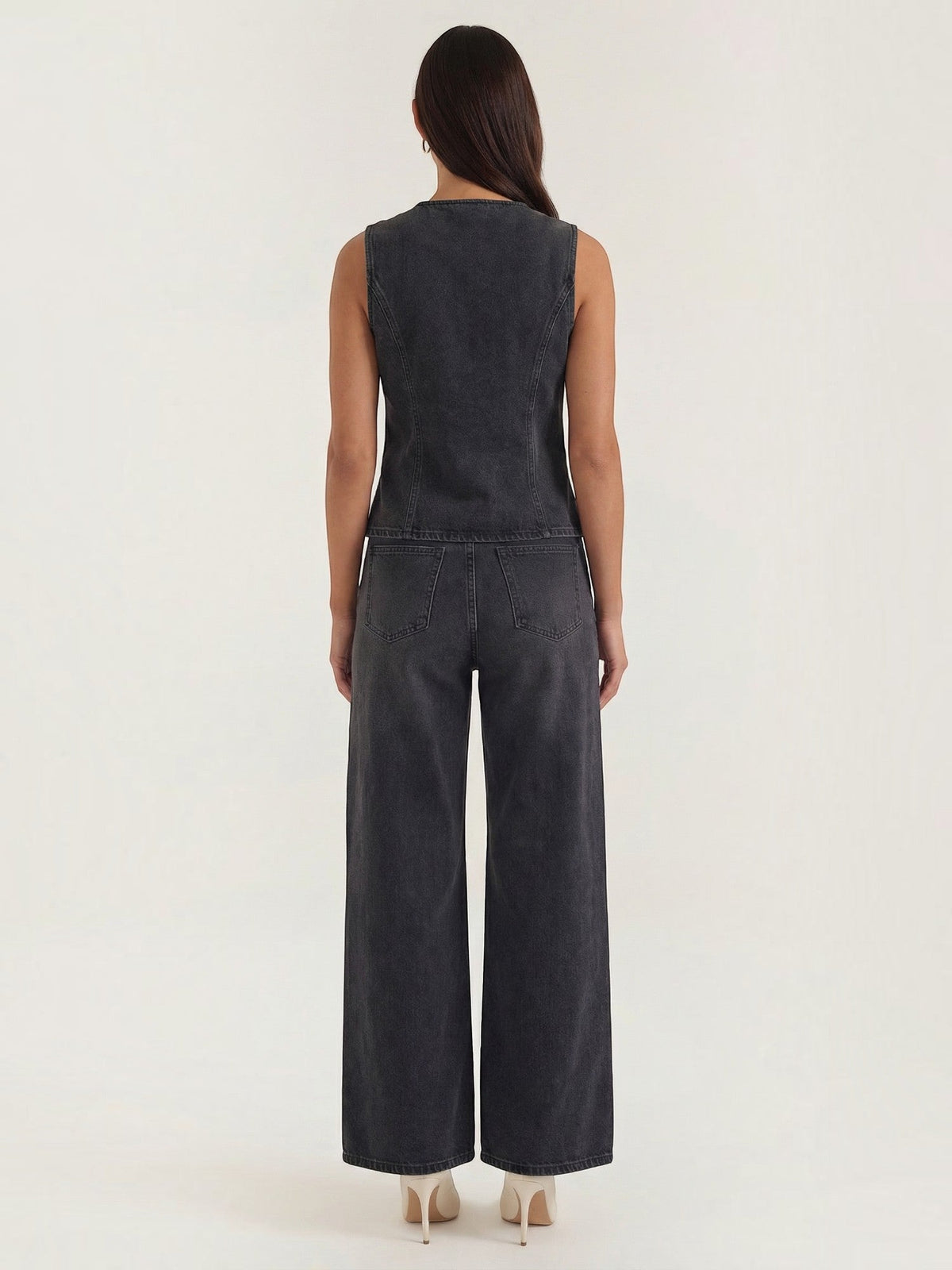 Rhonda Ensemble En Denim De Coton