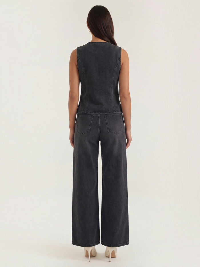 Rhonda Ensemble En Denim De Coton