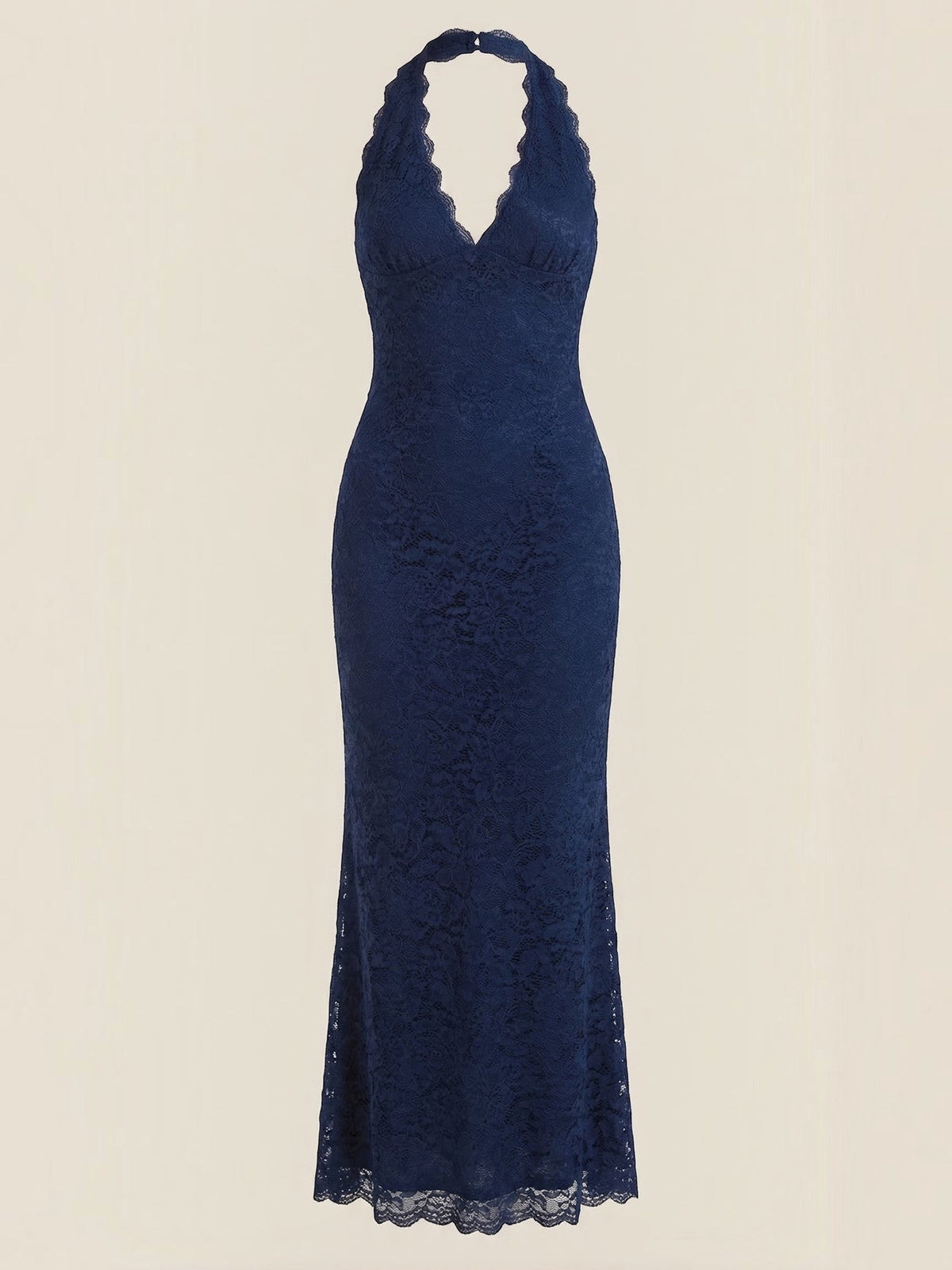 Roxanne Robe Longue En Dentelle À Dos Nu
