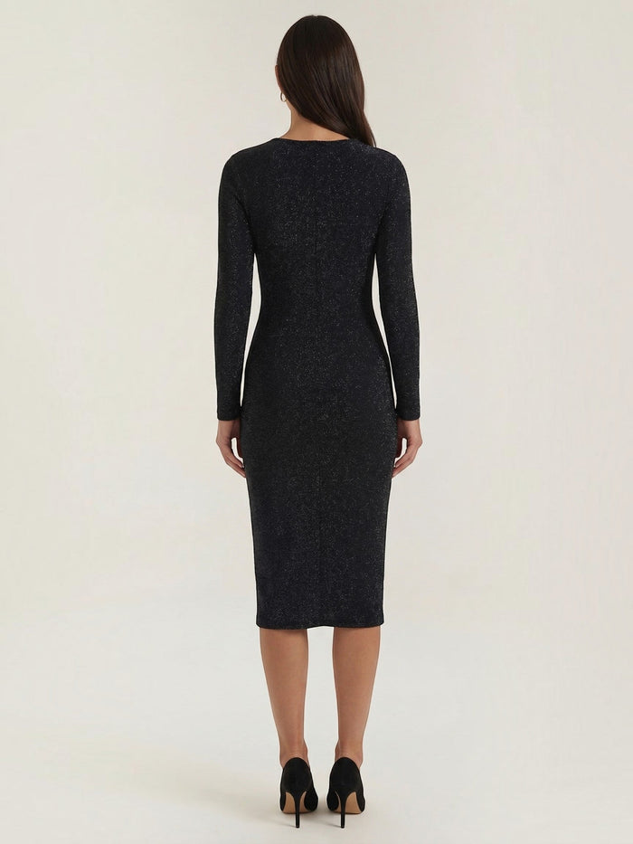 Seraphine Robe Midi À Effet Scintillant