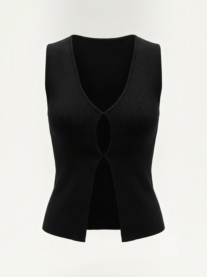 Sharon Débardeur En Maille Style Gilet