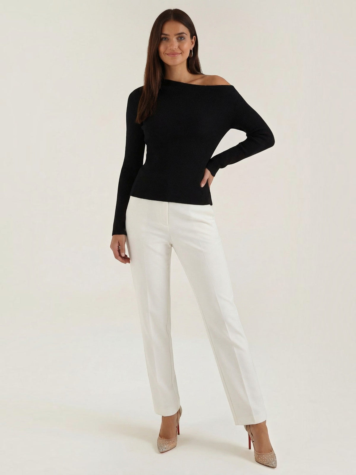Shirley Haut Côtelé Asymétrique