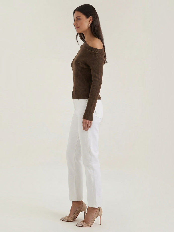 Shirley Haut Côtelé Asymétrique