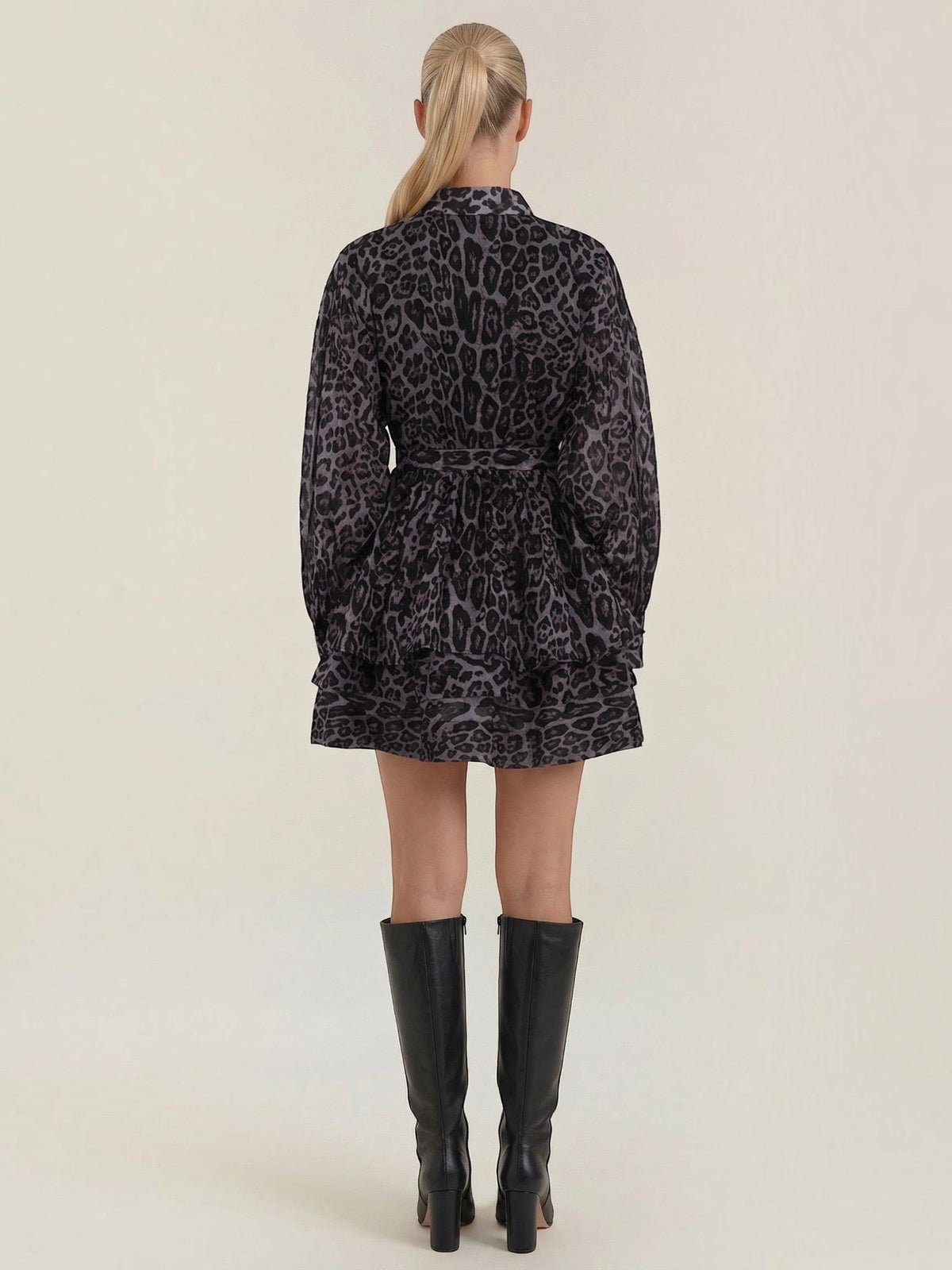Stella Robe-Chemise Mini Imprimé Léopard