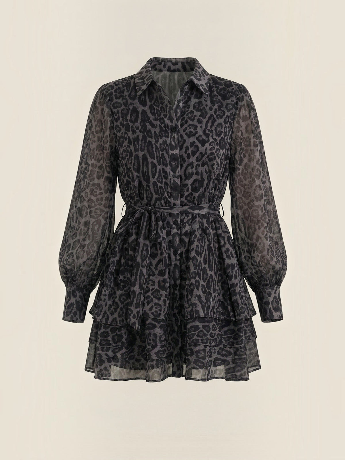 Stella Robe-Chemise Mini Imprimé Léopard