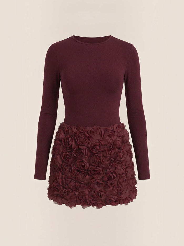 Tonya Robe Mini À Motif Rose