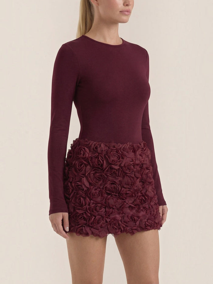 Tonya Robe Mini À Motif Rose